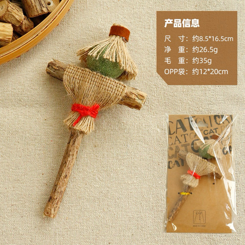 Pure Catnip Toy Scarecrow Cat Bitting Chew Toy
