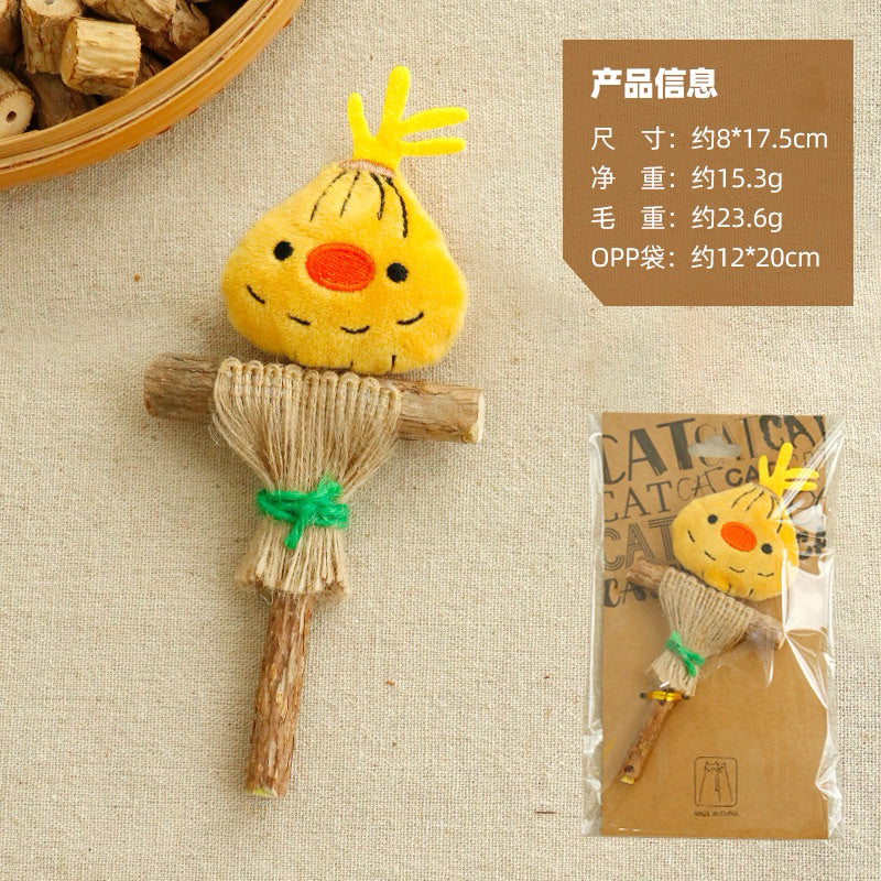 Pure Catnip Toy Scarecrow Cat Bitting Chew Toy