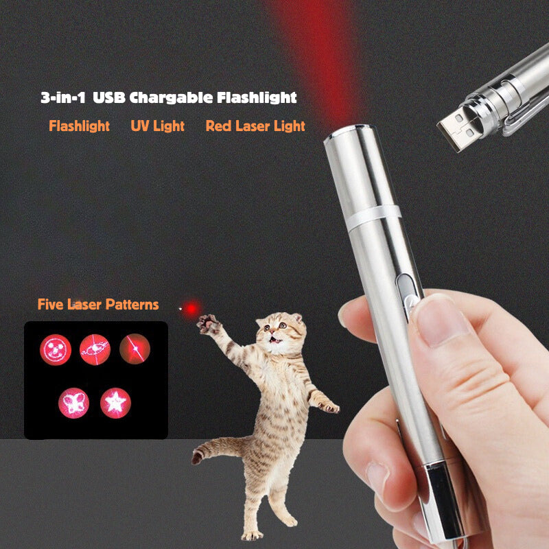 [SG] Ready Stock Cat toy laser pointer pen LED light pet toy presentation free normal mail