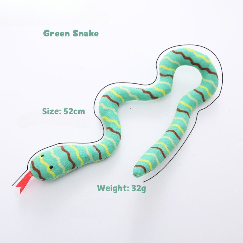 Cat toy snake teaser with catnip