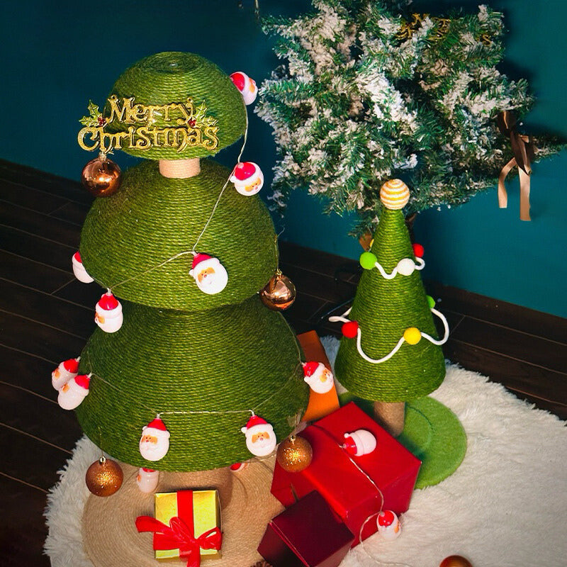 Christmas tree 🎄 Cat scratching post pole scratcher tree pet toy