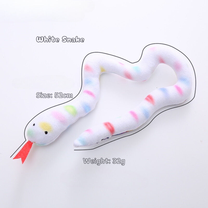 Cat toy snake teaser with catnip