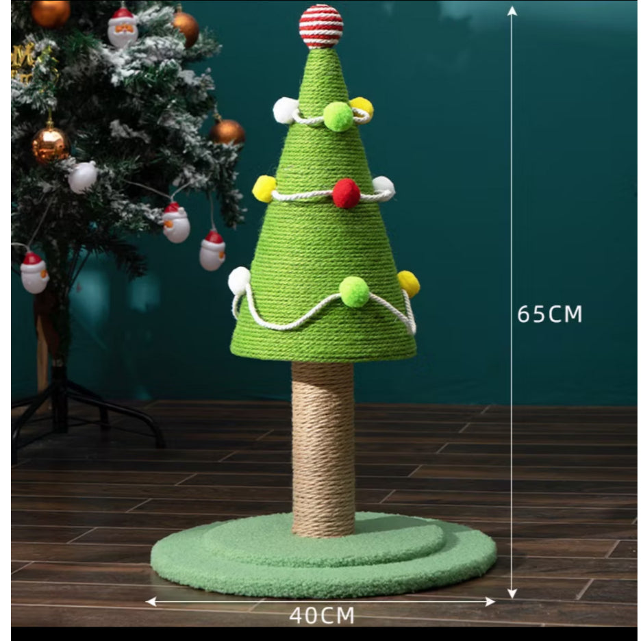 Christmas tree 🎄 Cat scratching post pole scratcher tree pet toy