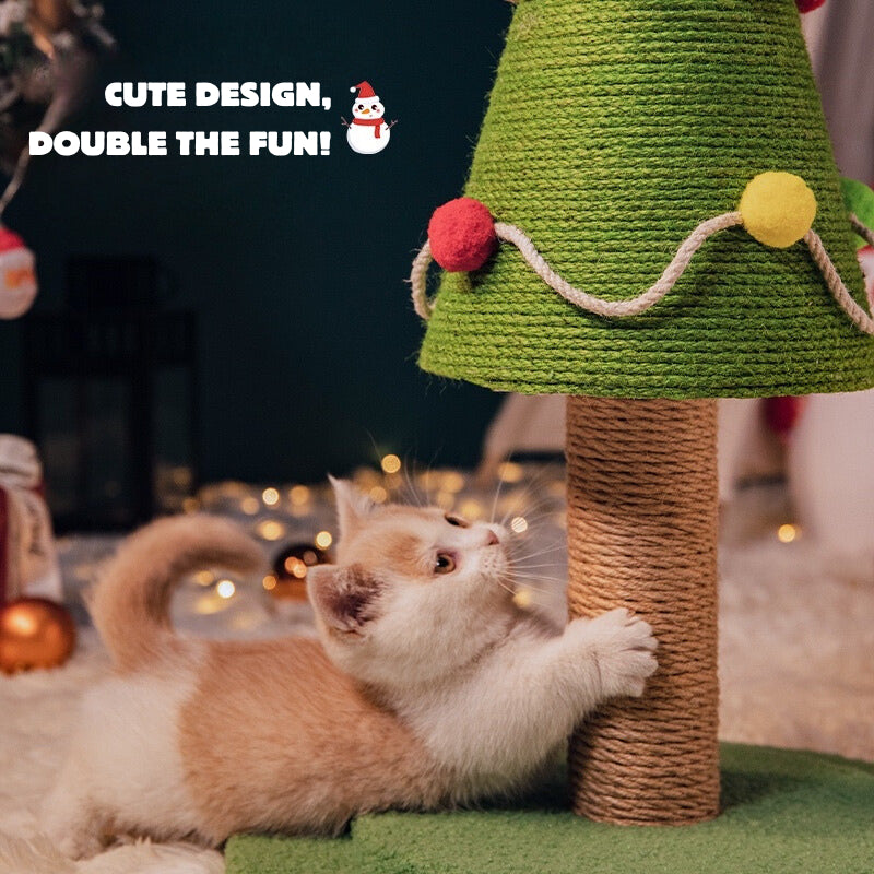 Christmas tree 🎄 Cat scratching post pole scratcher tree pet toy