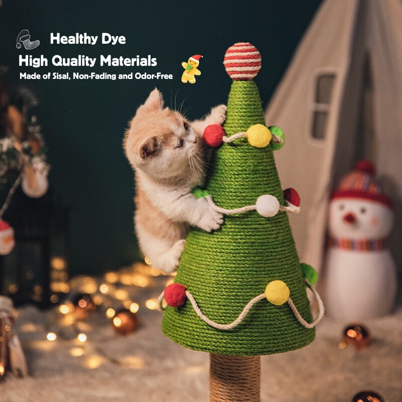 Christmas tree 🎄 Cat scratching post pole scratcher tree pet toy