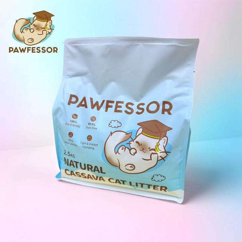 [SG]PAWFESSOR Natural Plant Cassava Cat Litter 2.5kg Pet Toilet