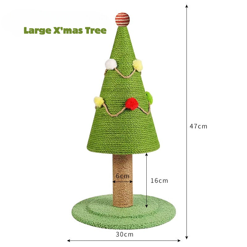 Christmas tree 🎄 Cat scratching post pole scratcher tree pet toy
