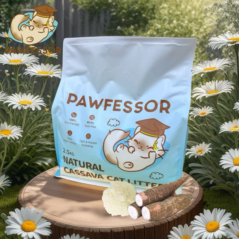 [SG]PAWFESSOR Natural Plant Cassava Cat Litter 2.5kg Pet Toilet