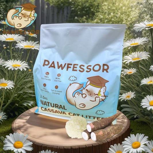 [SG]PAWFESSOR Natural Plant Cassava Cat Litter 2.5kg Pet Toilet
