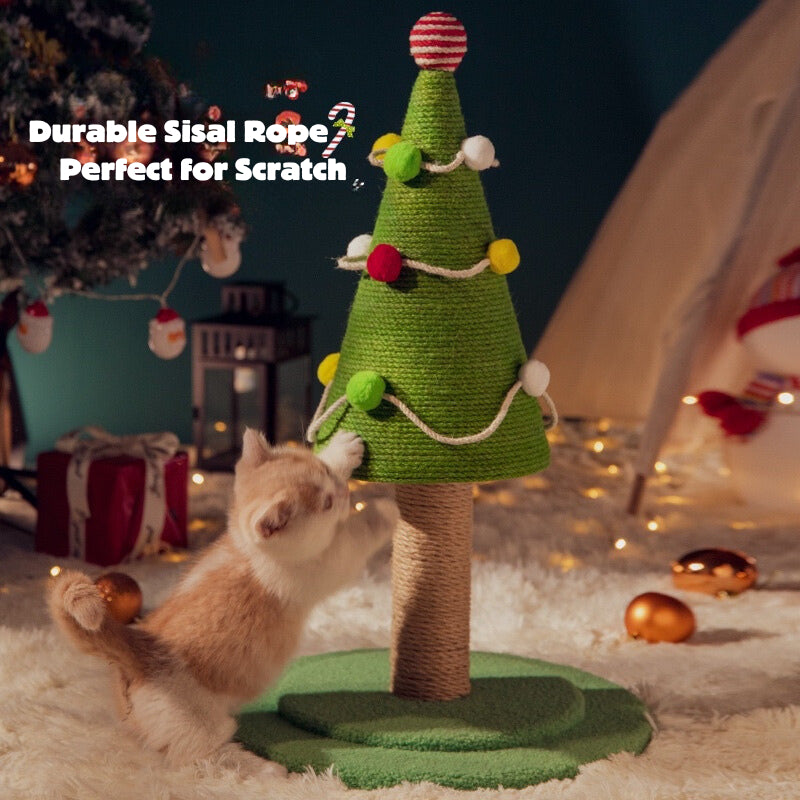 Christmas tree 🎄 Cat scratching post pole scratcher tree pet toy