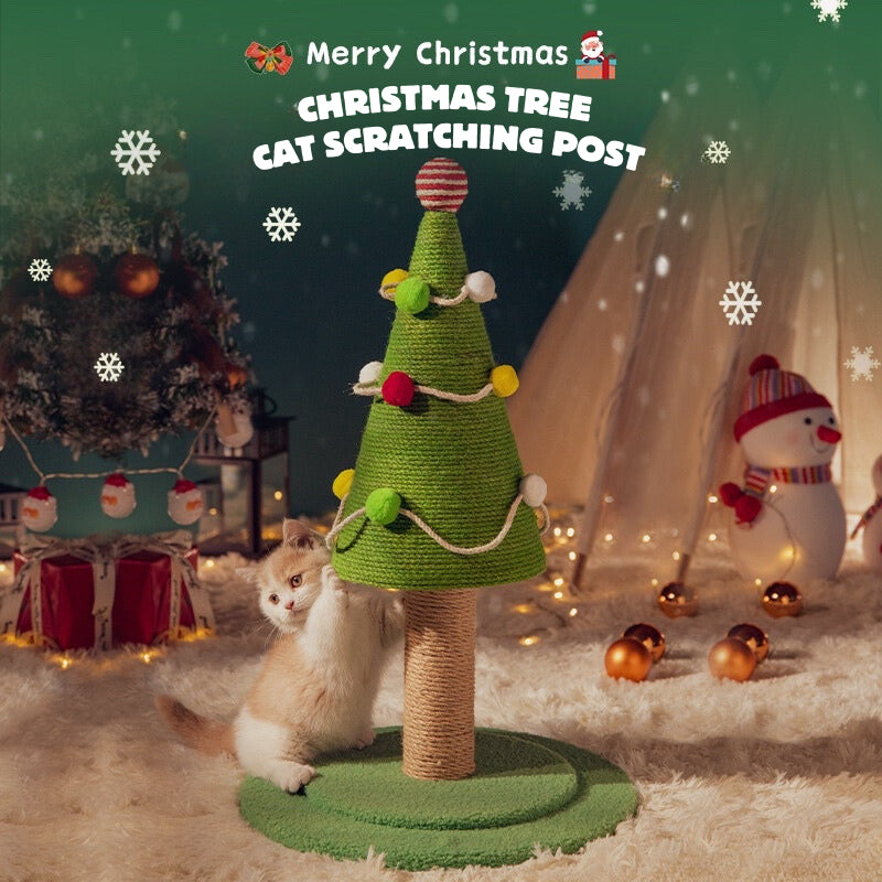 Christmas tree 🎄 Cat scratching post pole scratcher tree pet toy